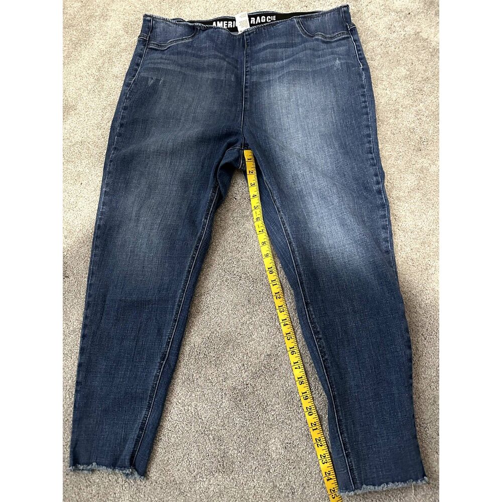 American Rag Cie pull on jeans size 18W frayed hem - Picture 6 of 6
